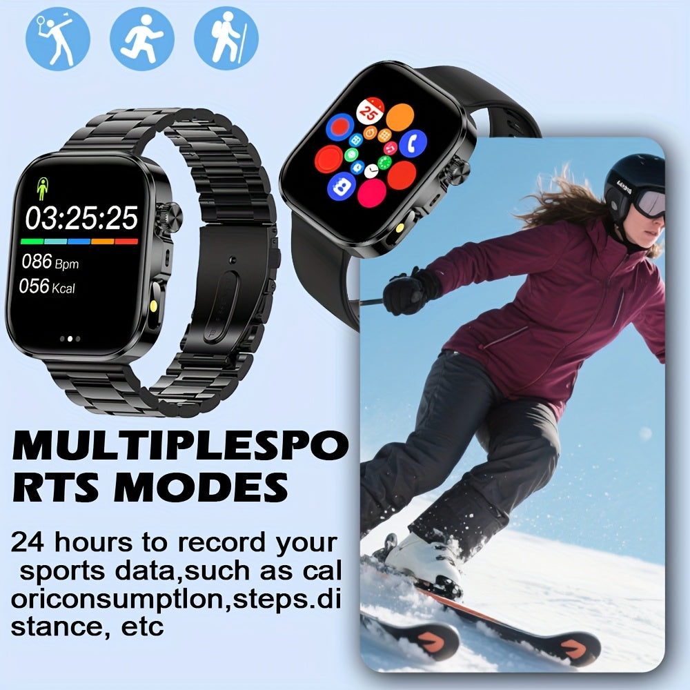 Smartwatch GREENPORT: Alloy-Gehäuse, Silikonband und großes TFT-Display