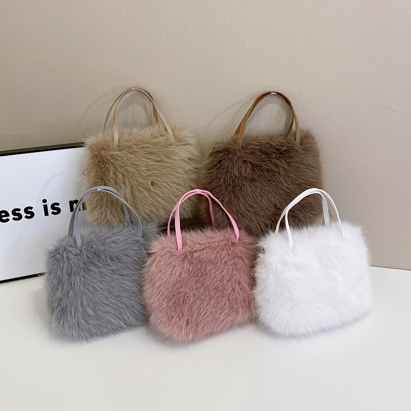 Gemütliche Umhängetasche: Casual Messenger Bag in Woll-Optik