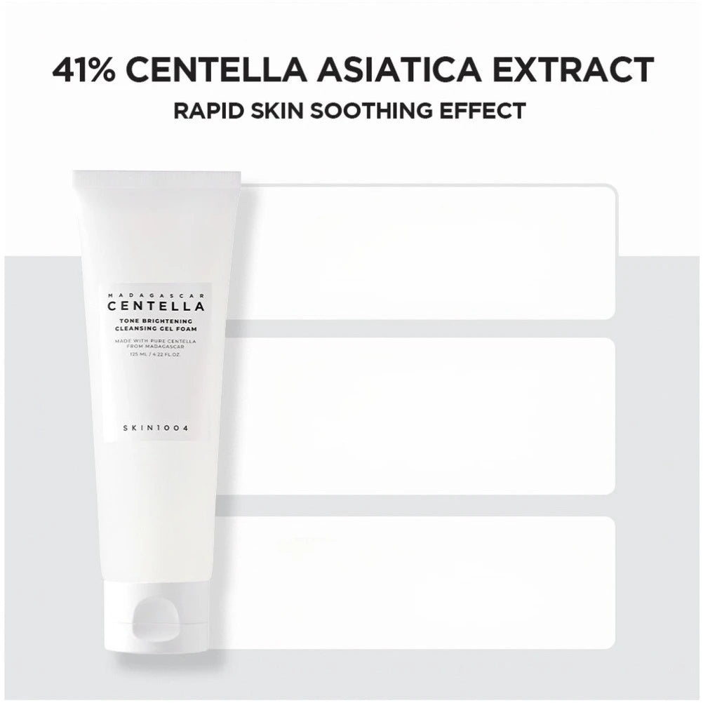 SKIN1004 Centella Tone Brightening 4er Set (Toner, Reiniger, Ampulle, Creme) – Aufhellend, beruhigend & feuchtigkeitsspendend K-Beauty Combo