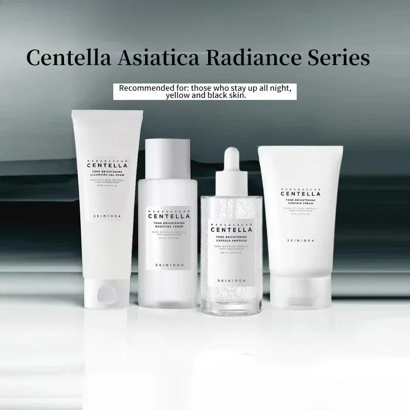 SKIN1004 Centella Tone Brightening 4er Set (Toner, Reiniger, Ampulle, Creme) – Aufhellend, beruhigend & feuchtigkeitsspendend K-Beauty Combo