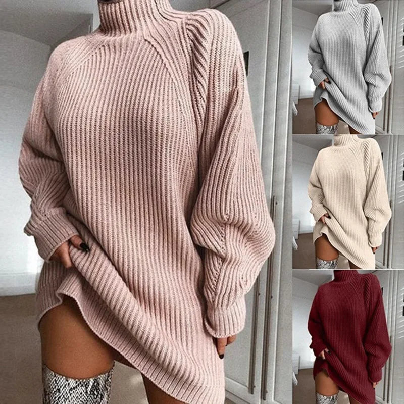Mock-Neck Strickpullover von oyao: Lockerer Fit für kalte Tage