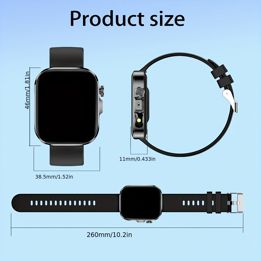 Smartwatch GREENPORT: Alloy-Gehäuse, Silikonband und großes TFT-Display